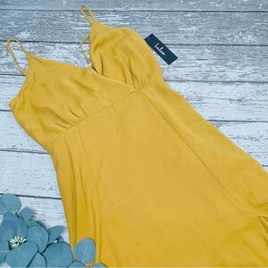 Lulus Side Slit Surplice Maxi Dress